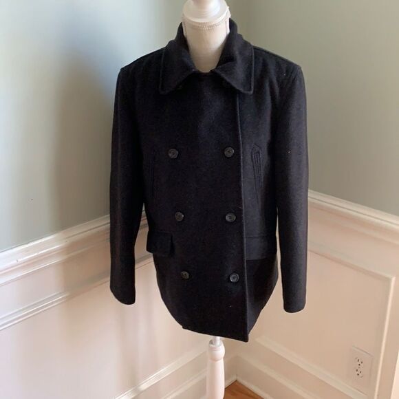 J.Crew Thinsulate Charcoal Gray Peacoat S - Picture 1 of 7